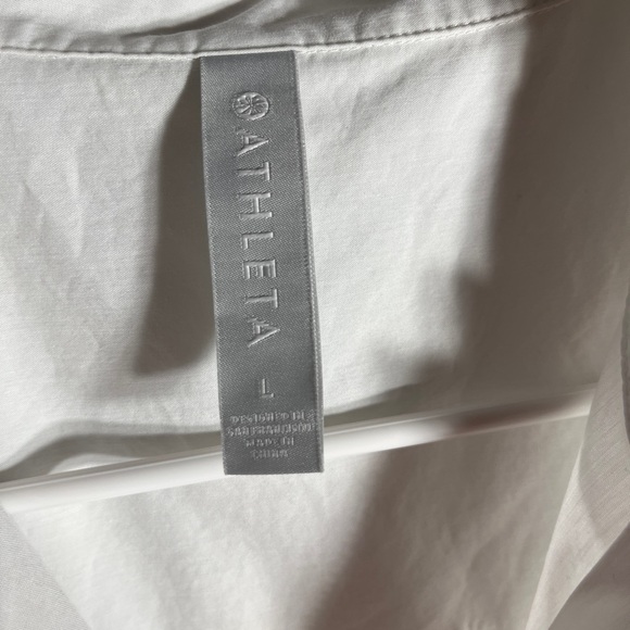 Athleta Uptown Shell White Sleeveless Commute Tank Top Zip Front 

Size L - Picture 8 of 9